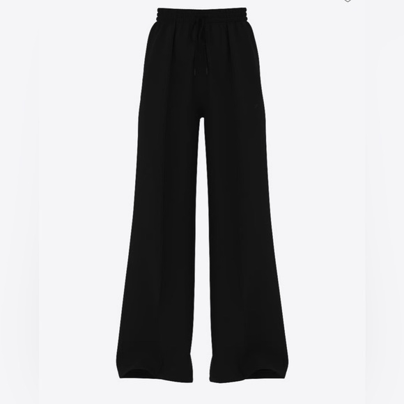 NWT PINK Victoria's Secret Black Wide-Leg Pants - Picture 1 of 10